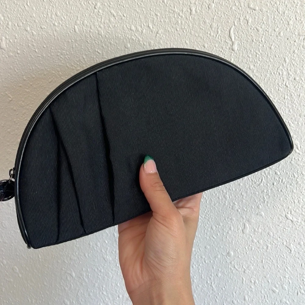 NWOT Giorgio Armani Parfums Black Clutch, Amenity, Cosmetic Bag